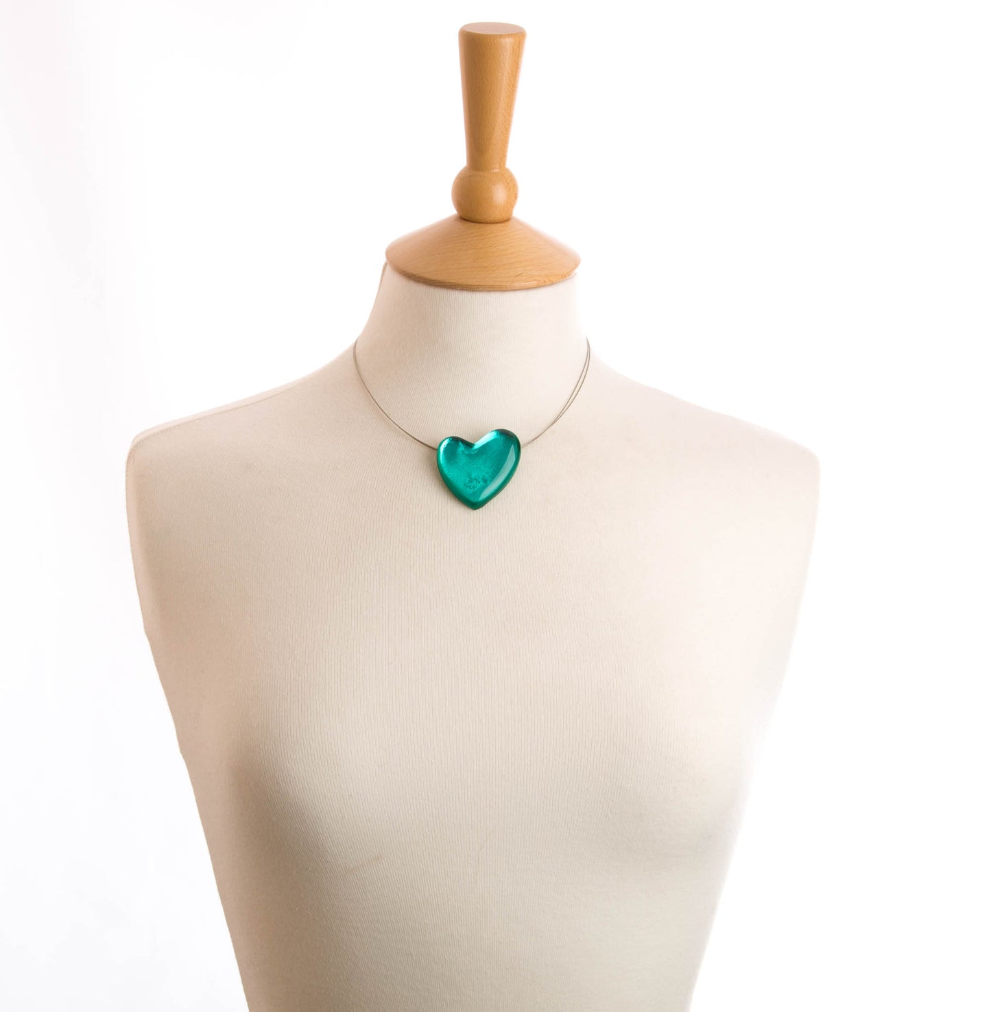 Watch this Space Necklace, Pure Hearts Collection, Turquoise/Silver