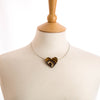 Watch this Space Necklace, Curved Hearts Collection, Brown/Gold/Silver