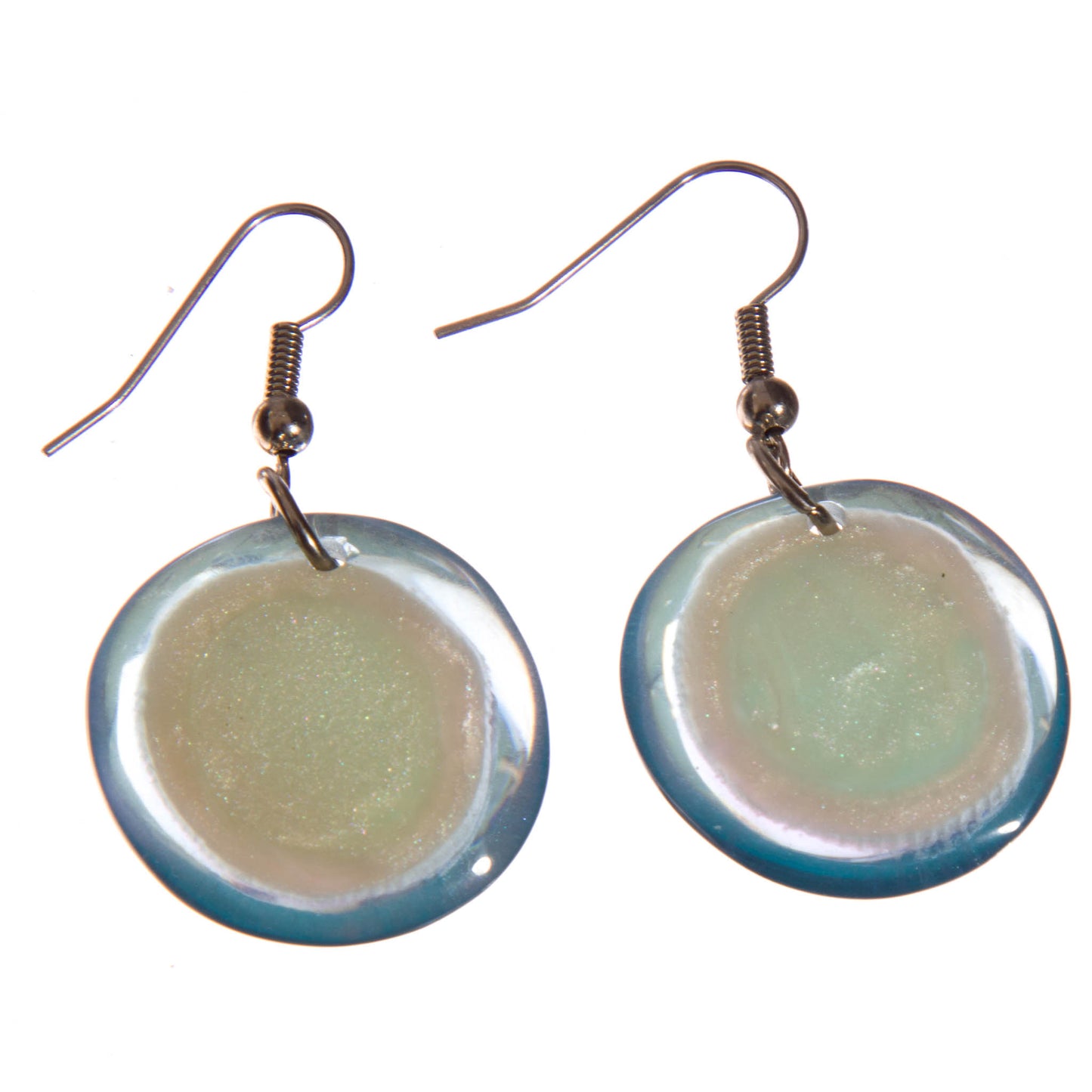 Watch this Space Earrings from the Resin Pebble Collection, Ocean