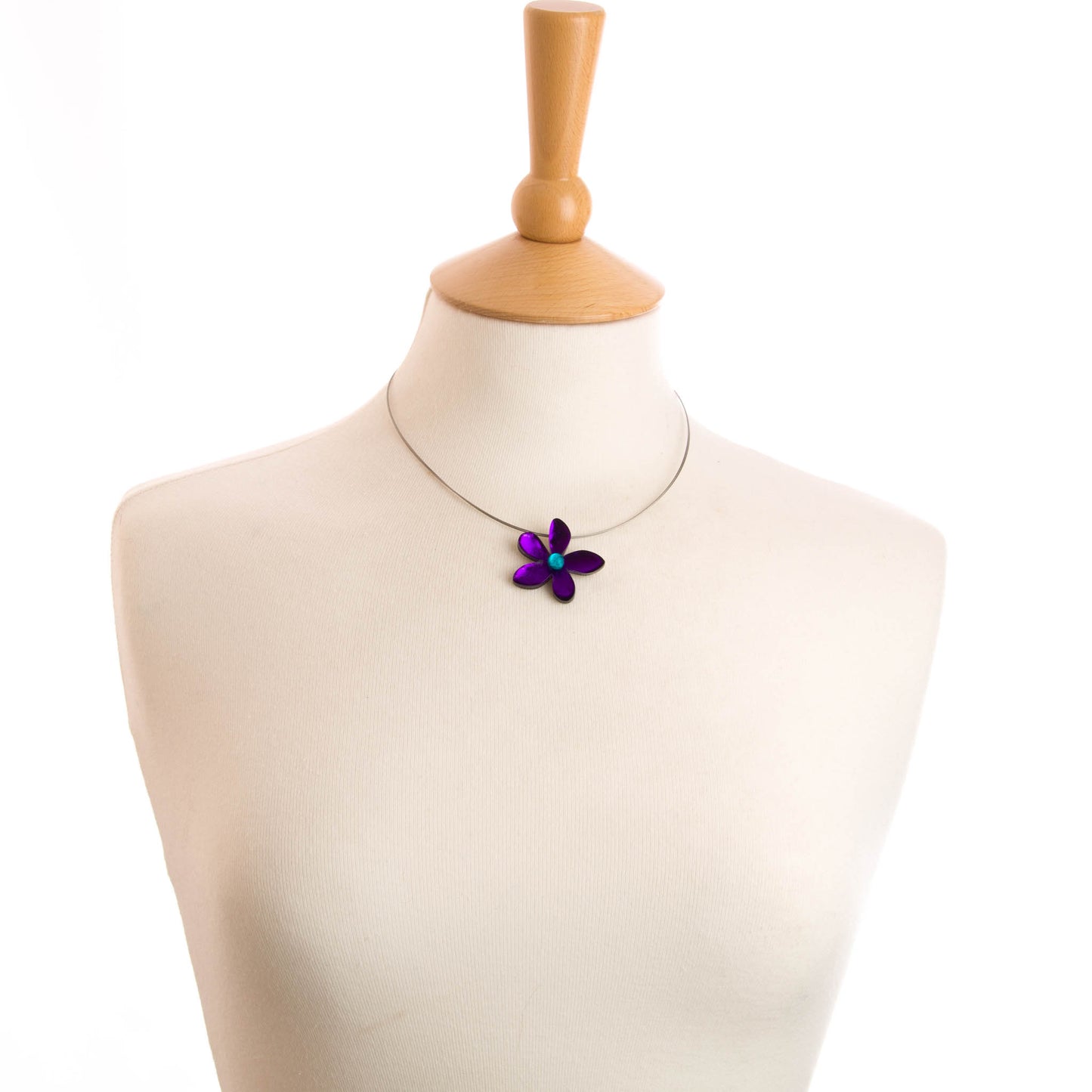 Watch this Space Small Flower Pendant, Flower Extravaganza Collection, Peacock
