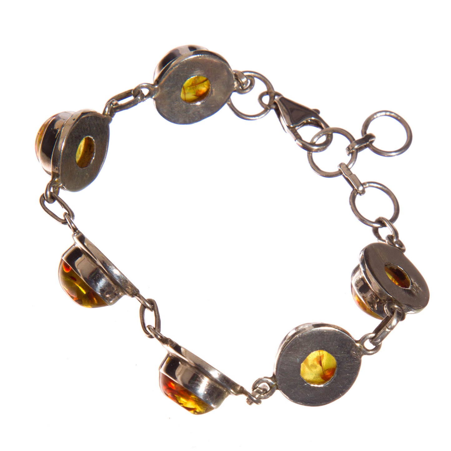 Silver Bracelet with Amber