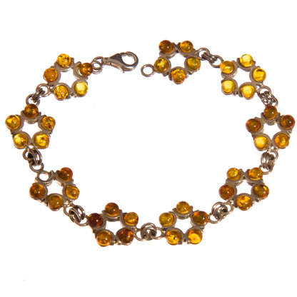 Silver Bracelet with Amber