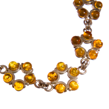 Silver Bracelet with Amber