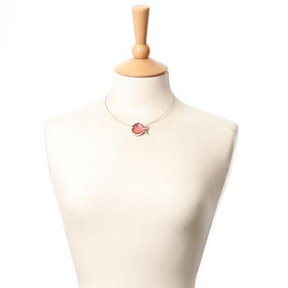 Watch this Space Larger Pendant Necklace from the Bubble Fish Collection, Coral