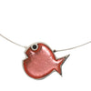 Watch this Space Larger Pendant Necklace from the Bubble Fish Collection, Coral