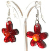 Watch this Space Flower Earrings, Flower Extravaganza Collection, Red/Orange/Silver