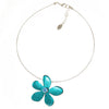 Watch this Space Large Flower Pendant, Flower Extravaganza Collection, Teal