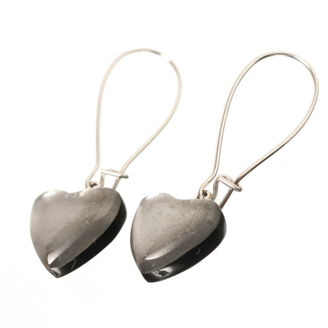 Watch this Space Earrings, Heart Trail Collection, Grey.