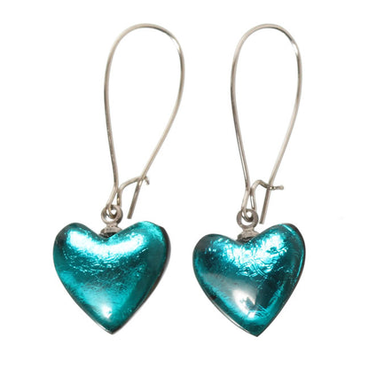 Watch this Space Earrings, Heart Trail Collection, Teal.