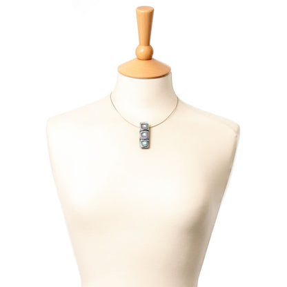 Watch this Space Pendant Necklace from the Irregular Squares Collection, Ocean Mist.