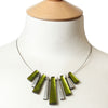 Watch this Space Necklace from the Pin Stripe Collection, Lime/Silver