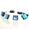 Watch this Space Bracelet, Square Buttons Collection, Ocean/Silver