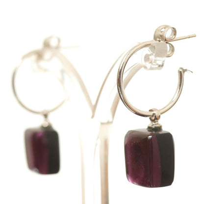 Watch this Space Earrings, Square Buttons Collection, Rainbow/Silver