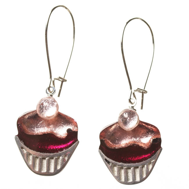 Watch this Space Earrings from the Cupcake Collection, Rose/Silver