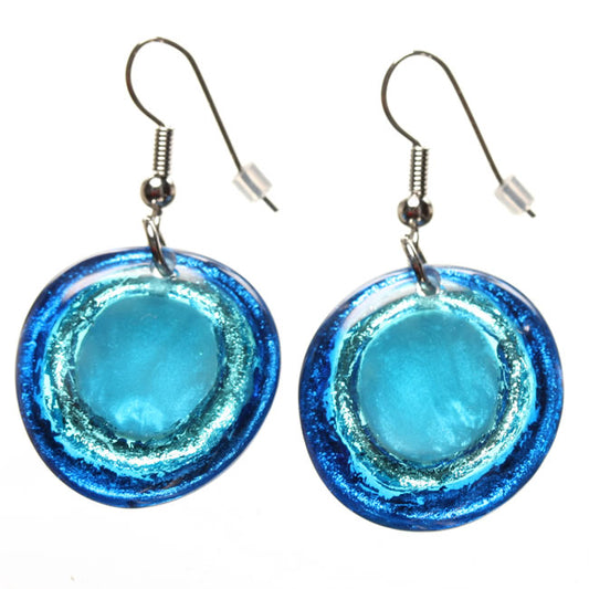 Watch this Space Earrings from the Resin Pebble Collection, Glacier.