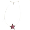 Watch this Space Pendant Necklace from the Pewter Stars Collection, Pink