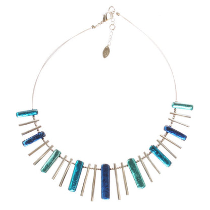 Watch this Space Necklace from the Matchsticks Collection, Turquoise/Silver