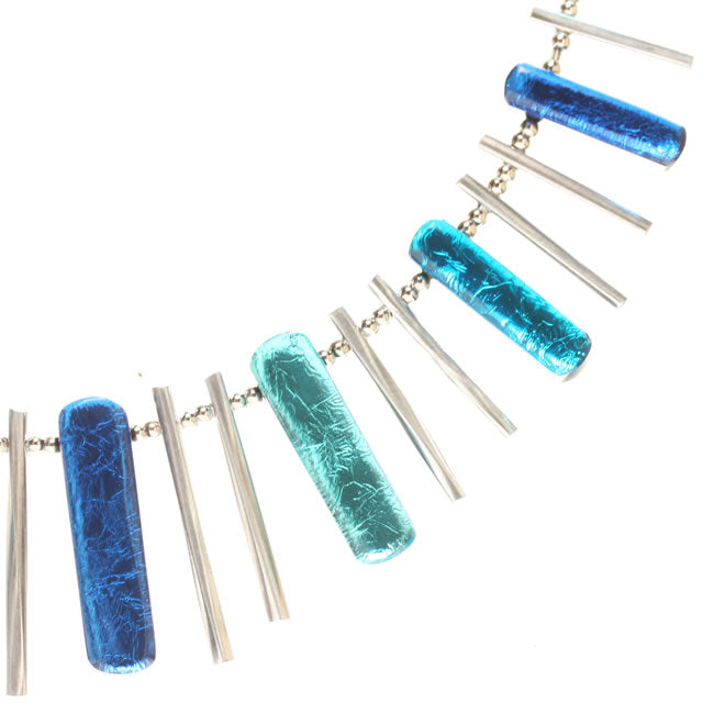 Watch this Space Necklace from the Matchsticks Collection, Turquoise/Silver