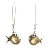 Watch this Space Earrings from the Bubble Fish Collection, Gold